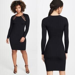 GOOD AMERICAN black hardware raglan dress Size 3 Large